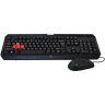 Клавиатура + мышь A4TECH BLOODY MULTIMEDIA USB черно-красные Q1100