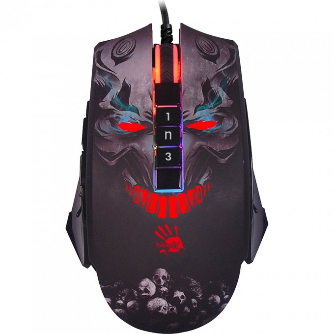 Мышь A4TECH BLOODY P85S SKULL оптическая USB рисунок P85S SKULL ACTIVATED Мышь A4TECH BLOODY P85S SKULL оптическая USB рисунок P85S SKULL ACTIVATED