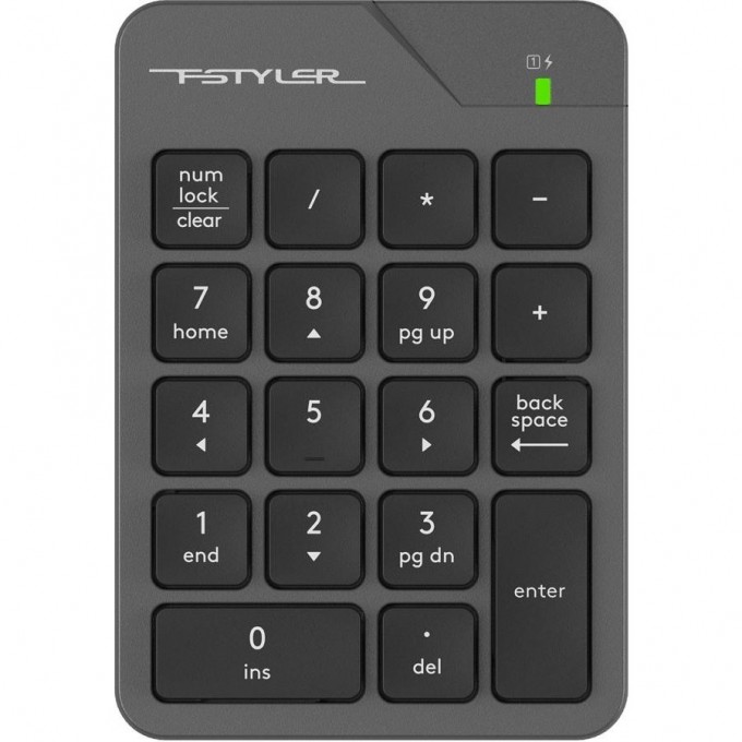 Числовой блок A4TECH SLIM для ноутбука USB беспроводная серый FGK21C Числовой блок A4TECH SLIM для ноутбука USB беспроводная серый FGK21C