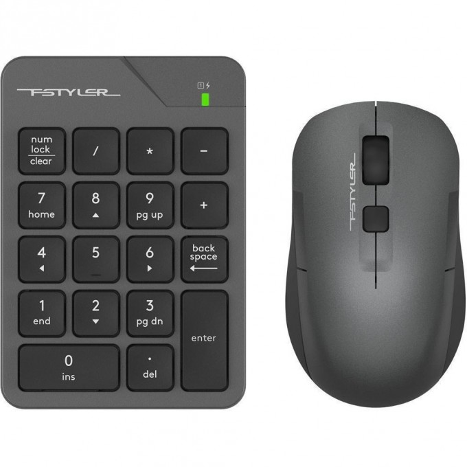 Числовой блок + мышь A4TECH FSTYLER AIR SLIM USB беспроводная серый FG1600C Числовой блок + мышь A4TECH FSTYLER AIR SLIM USB беспроводная серый FG1600C