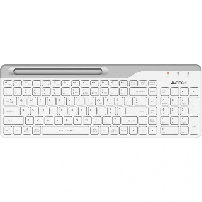 Клавиатура A4TECH FSTYLER FBK25 MULTIMEDIA SLIM BLUETOOTH RADIO USB бело-серая FBK25 WHITE Клавиатура A4TECH FSTYLER FBK25 MULTIMEDIA SLIM BLUETOOTH RADIO USB бело-серая FBK25 WHITE
