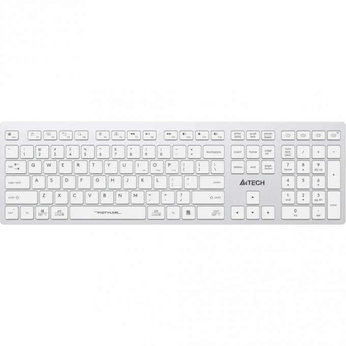 Клавиатура A4TECH FSTYLER FBX50C MULTIMEDIA SLIM BLUETOOTH RADIO USB белая FBX50C WHITE Клавиатура A4TECH FSTYLER FBX50C MULTIMEDIA SLIM BLUETOOTH RADIO USB белая FBX50C WHITE