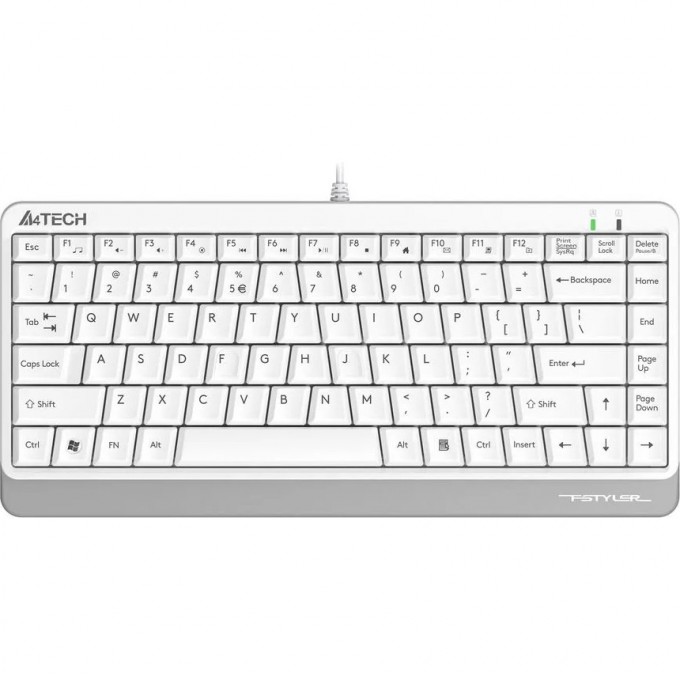 Клавиатура A4TECH FSTYLER FKS11 USB бело-серая FKS11 WHITE Клавиатура A4TECH FSTYLER FKS11 USB бело-серая FKS11 WHITE