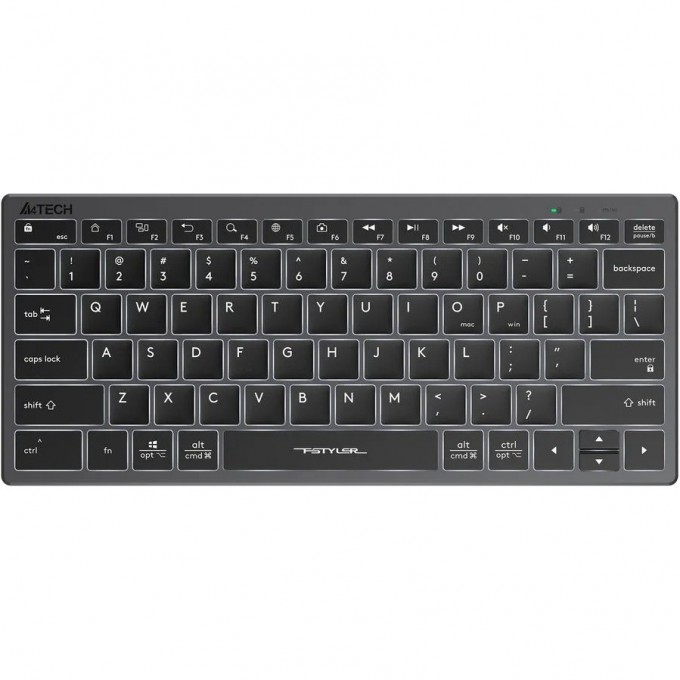 Клавиатура A4TECH FSTYLER FX61 SLIM LED USB серая FX61 GREY Клавиатура A4TECH FSTYLER FX61 SLIM LED USB серая FX61 GREY