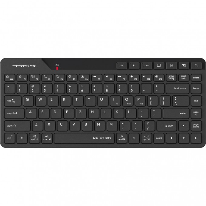 Клавиатура A4TECH FSTYLER MULTIMEDIA черный USB беспроводная BT/Radio slim FBK26C AS Клавиатура A4TECH FSTYLER MULTIMEDIA черный USB беспроводная BT/Radio slim FBK26C AS