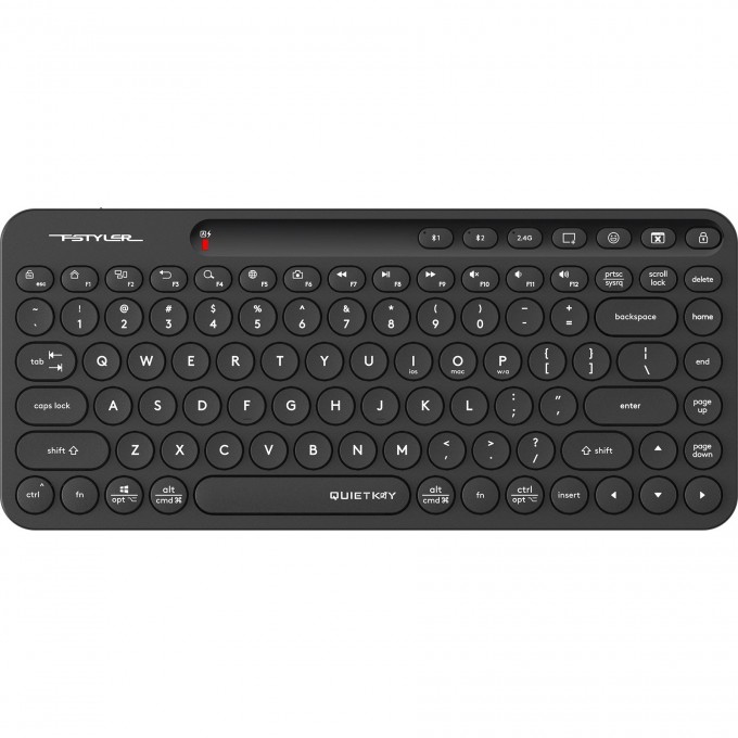 Клавиатура A4TECH FSTYLER MULTIMEDIA черный USB беспроводная BT/Radio slim FBK36C AS Клавиатура A4TECH FSTYLER MULTIMEDIA черный USB беспроводная BT/Radio slim FBK36C AS