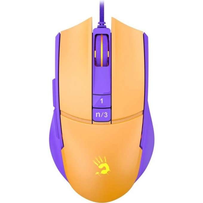 Мышь A4TECH BLOODY L65 MAX оптическая USB желтый/фиолетовый L65 MAX/ROYAL VIOLET Мышь A4TECH BLOODY L65 MAX оптическая USB желтый/фиолетовый L65 MAX/ROYAL VIOLET
