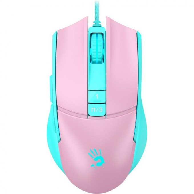Мышь A4TECH BLOODY L65 MAX оптическая USB розовый/голубой L65 MAX/SKY PINK Мышь A4TECH BLOODY L65 MAX оптическая USB розовый/голубой L65 MAX/SKY PINK