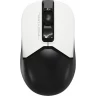 Мышь A4TECH FSTYLER оптическая беспроводная USB бело-черный FG12S PANDA