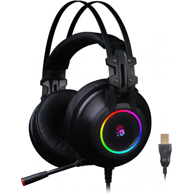 Наушники с микрофоном A4TECH BLOODY для компьютера мониторные черный G528C Наушники с микрофоном A4TECH BLOODY для компьютера мониторные черный G528C