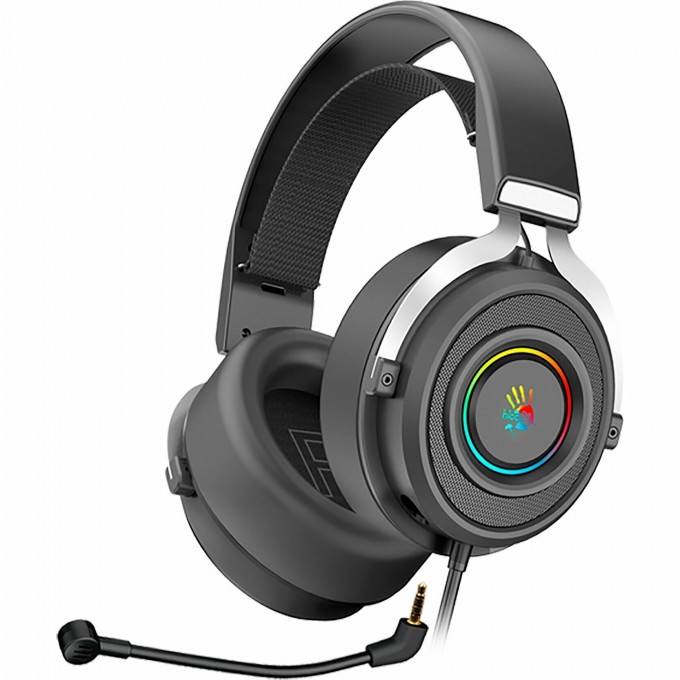 Наушники с микрофоном A4Tech BLOODY G535P 2м мониторные черно-серебристый G535P 4PIN+USB/BLACK+SILVER Наушники с микрофоном A4Tech BLOODY G535P 2м мониторные черно-серебристый G535P 4PIN+USB/BLACK+SILVER