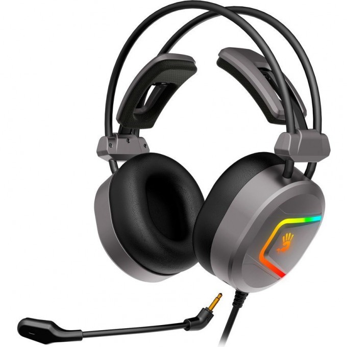 Наушники с микрофоном A4TECH Bloody MC750 2.3м мониторные USB оголовье серые MC750 GREY Наушники с микрофоном A4TECH Bloody MC750 2.3м мониторные USB оголовье серые MC750 GREY